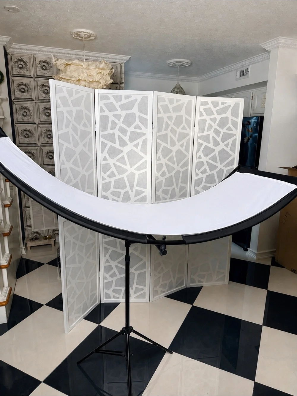 YUOCU 70” x 24” Curved Photography Reflector with Stand
